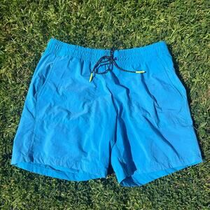 Bonobos Swim Trunks Mens 7 Inch Inseam Shorts Turquoise Blue Teal Elastic Surf